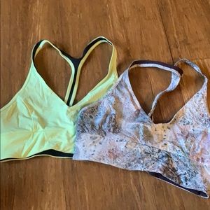 Reversible v lululemon bras. LOT OF 2. Size 4. EUC